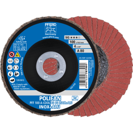 PFERD POLIFAN-Fächerscheiben PFF 100 A-COOL 80 SG INOX+ALU/16,0 Produktbild