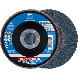 PFERD POLIFAN-Fächerscheiben PFF 115 Z50 SG POWER STEELOX Produktbild