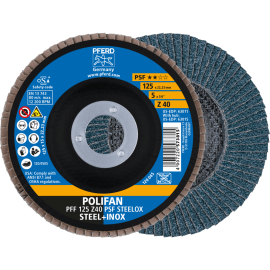 PFERD POLIFAN-Fächerscheiben PFF 125 Z 40 PSF STEELOX Produktbild