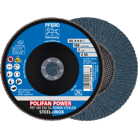 PFERD POLIFAN-Fächerscheiben PFF 180 Z50 SG POWER STEELOX Produktbild
