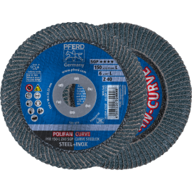 PFERD POLIFAN-Fächerscheiben PFR 150-L Z 40 SGP CURVE STEELOX Produktbild