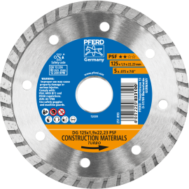 PFERD Diamantwerkzeuge für die Bauindustrie DG 125 x 1,9 x 22,23 PSF Produktbild
