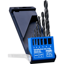 PFERD Bohr- und Senkwerkzeuge SET 6tl.DIN338 HSSG N 2-8 STEEL Produktbild