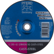 PFERD Schruppscheiben E 230-4,1 ZIRKON SG CAST+STEEL Produktbild img1 S