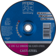PFERD Schruppscheiben E 230-5,2 ZIRKON SG CAST+STEEL Produktbild img1 S