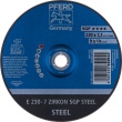 PFERD Schruppscheiben E 230-7 ZIRKON SGP STEEL Produktbild img1 S