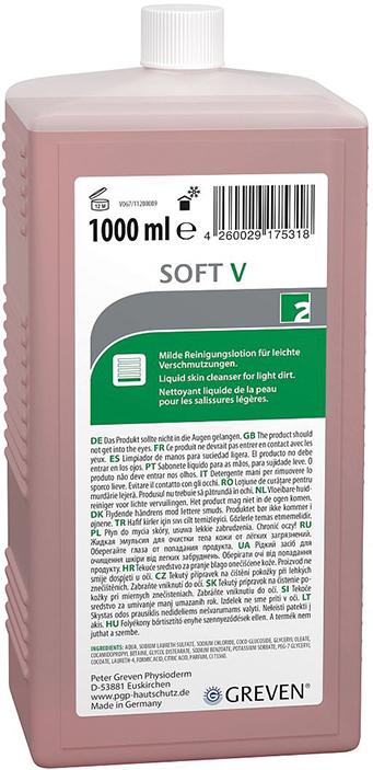 GREVEN SOFT V 1000 ml Hartflasche Hautreinigungslotion mildGreven Produktbild img1 L