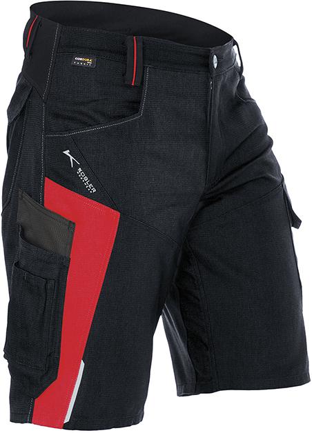 Shorts, schwarz/mittelrot, Gr.60 BODYFORCE Produktbild img1 L