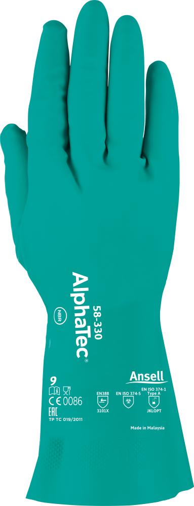 Handsch. AlphaTec 58-330, Nitril, grün, Gr. 8 Produktbild img1 L