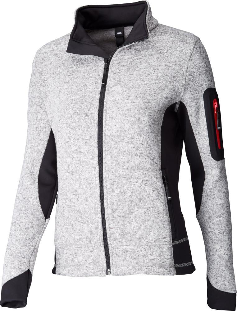 FHB Damen-Fleecejacke MARIEKE 79596 grau/schwarz Gr. XS Produktbild img1 L