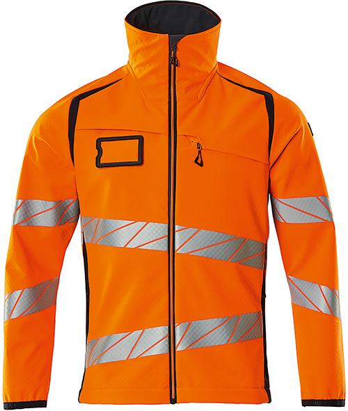 MASCOT Softshelljacke ACCELERATE SAFE hi-vis-orange/schwarzblau Gr. 4XL Produktbild img1 L