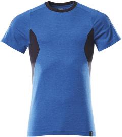 T-Shirt 18382, moderne Passform, azurblau/schwarzblau, Gr.XS Produktbild