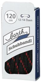 Schnürsenkel, 120 cm, rund, schwarz-rot Produktbild