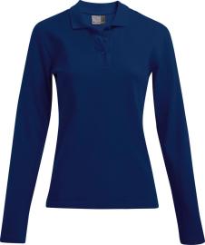 Women`s Heavy Polo Longsleeve, navy, Gr.xS Produktbild