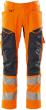 Hose mit Knietaschen, warnorange/schwarzblau, 82C62 Safe Accelerate Produktbild