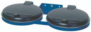 Abfallsammler doppelt blau Wandbef. KS-Deckel VAR Produktbild img1 L