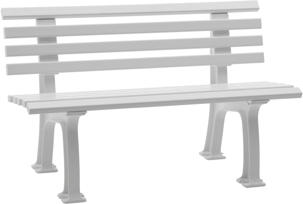 Gartenbank IBIZA 2-Sitzer Länge 1200 mm weiß Blome Produktbild img1 L