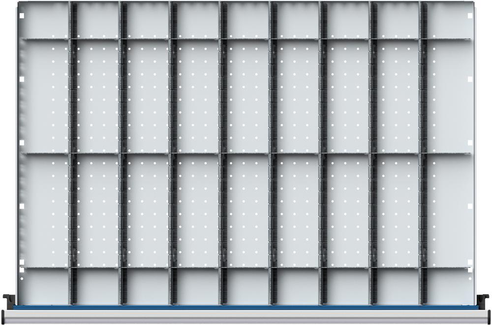 Schubladeneinteilungssatzfür FH210mm 1/9 Teilung f.Schublade B900xT600mm Produktbild img1 L