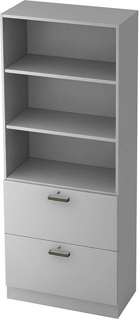 Registraturschrank 7300SGgrau / grau, 80x42x200 Produktbild img1 L