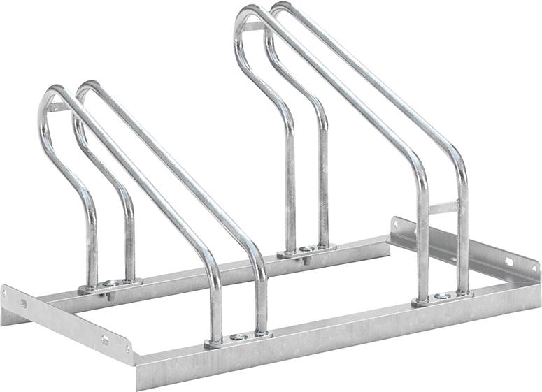 Fahrradparker Hoch/Tief einseitig, verzinkt L 700 mm, 2 Plätze Produktbild img1 L