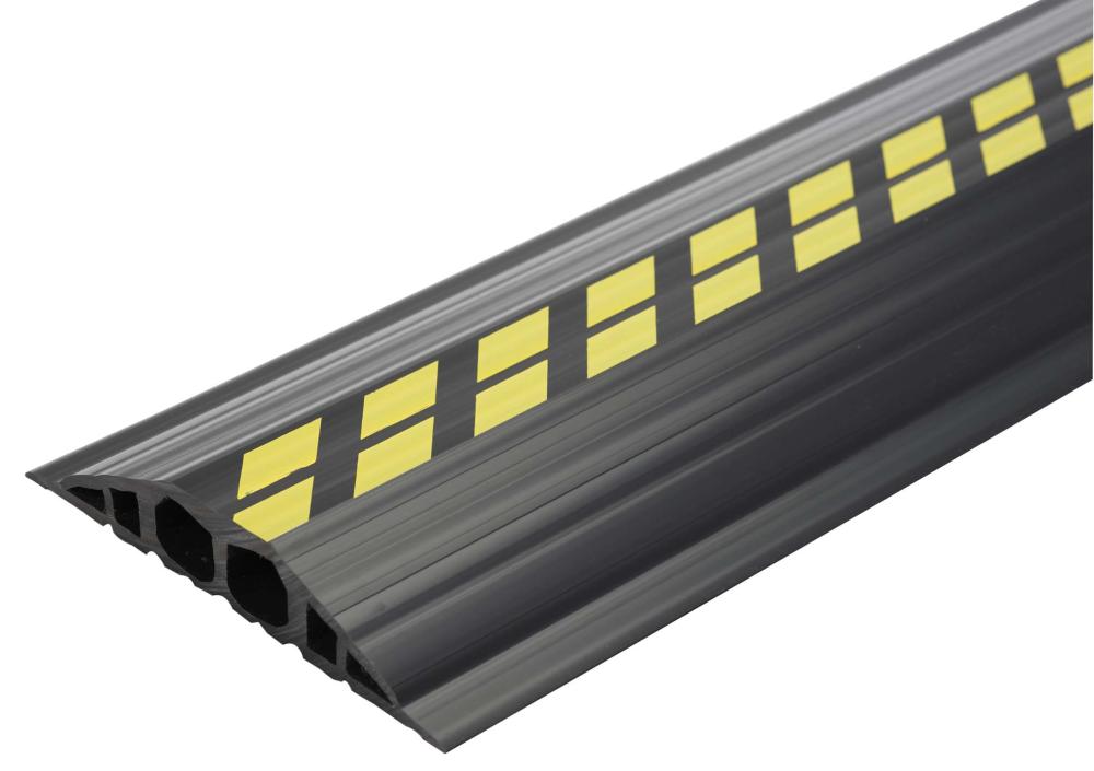 Industriekabelbrücke B1500xT200xH35 mm 2 Kammern D25 mm PVC schwarz/gelb Produktbild img1 L