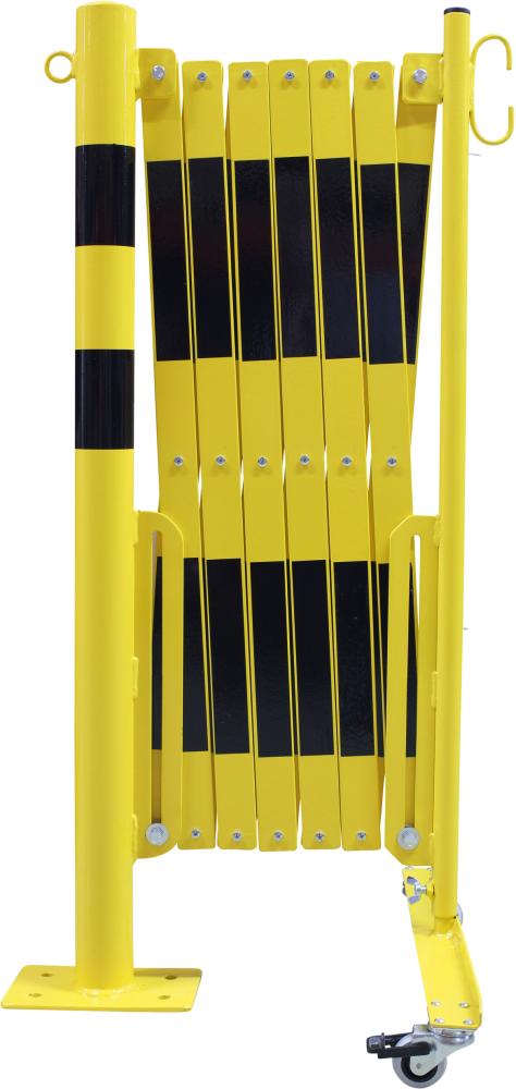 Scherengitter mit Sperrpfosten D60mm L bis 4000 mm gelb/schwarz Produktbild img1 L