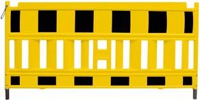 Schrankenzaun Euro 1 B2000 mm, nach ZTV-SA gelb/schwarz ohne Lampenadapter Produktbild img1 L