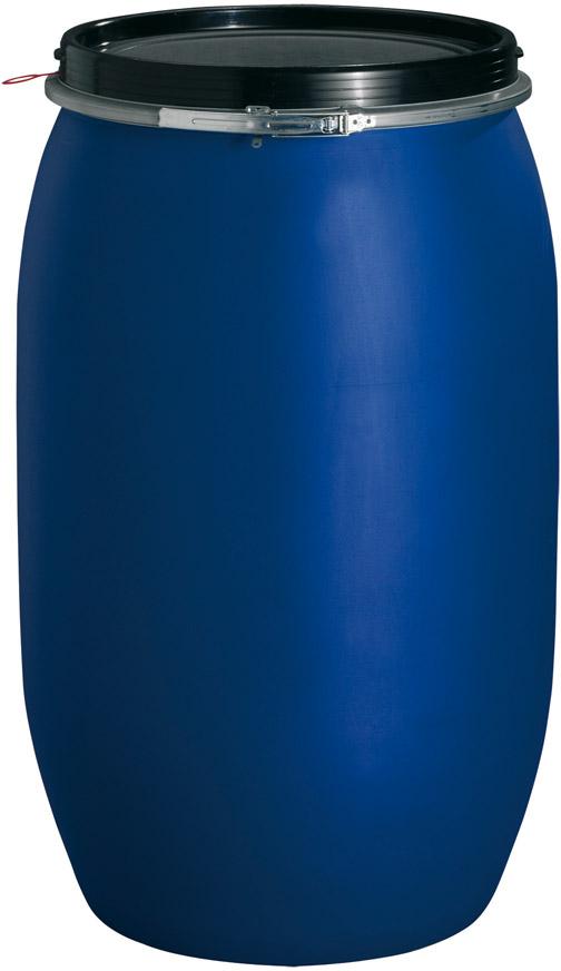 Weithalsfass 220 l blau D600xH980 mm Öffnung D470 mm Produktbild img1 L