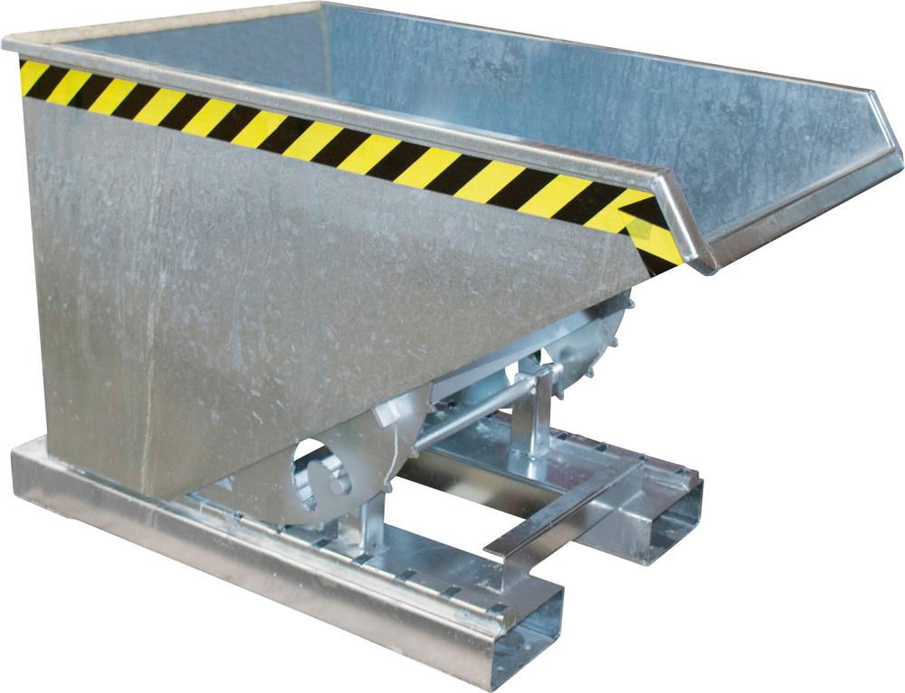 BAUER Kippbehälter EXPO 0, 3m³ B770xT1260xH835mm Tragkraft 750kg verzinkt Produktbild img1 L