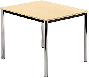 Bespr.-tisch 80 x 80 Ahorn/Chrom Produktbild img1 L