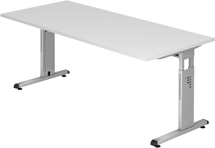 Schreibtisch Weiß 180x80x72 cm O-Serie Produktbild img1 L