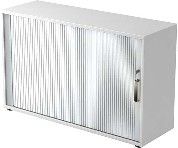 Rolladenschrank 120x40x74,8cm Weiß/Silber Produktbild img1 L