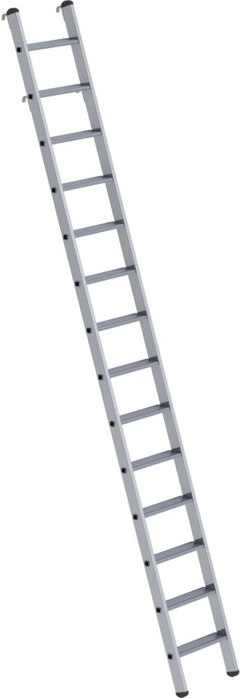 Alu-Regalleiter 14 Stufen, einhängbar Leiterlänge 3,69 m Arbeitshöhe bis 4,80 m Produktbild img1 L