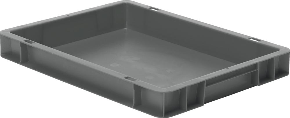 Transport-Stapelkasten B400xT300xH50 mm grau, geschlossen ohne Griffloch Produktbild img1 L