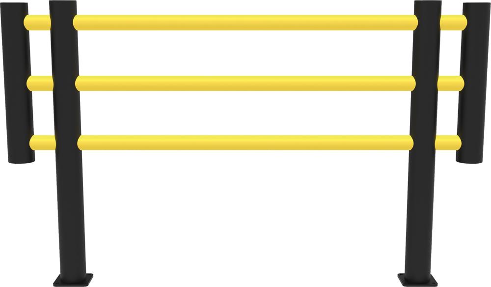 Machienenschutzgitter Foxtrott schwarz/gelb B2000xH1200xD110 mm Produktbild img1 L