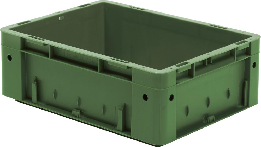 LA-KA-PE Transport- Stapelkasten VTK ohne Griffloch Auflast 600kg B400xT300xH145mm grün Produktbild img1 L
