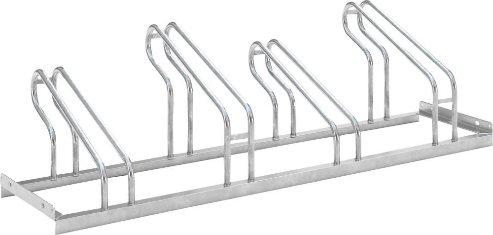 Fahrrad-Bügelparker einseitig, verzinkt L 1400 mm, 4 Plätze Produktbild img1 L