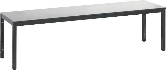 Sitzbank HPL B1500xT353xH401 mm RAL 7021/silbergrau ohne Schurost Produktbild img1 L