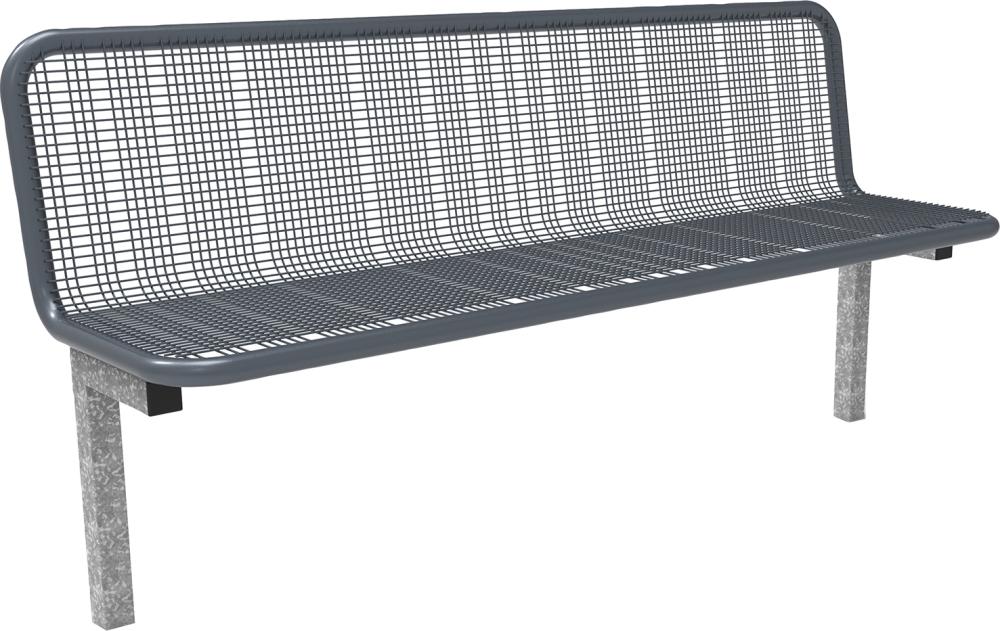 Parkbank SEVILLA Drahtgitter DB 703 Nutzbreite 1770mm m.Lehne zum einbetonieren Produktbild img1 L
