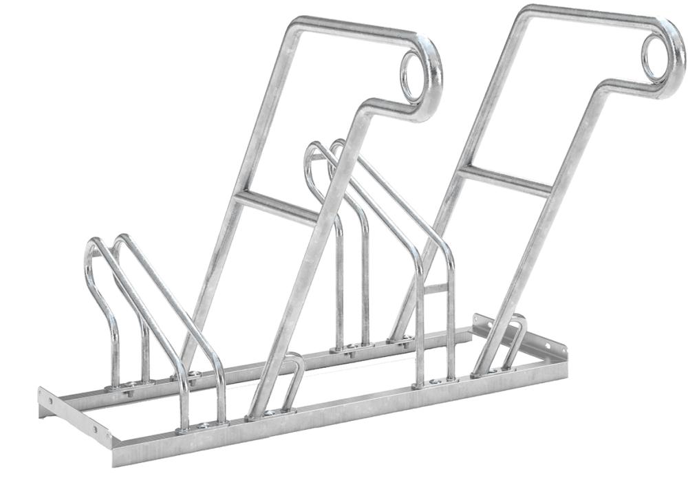 Fahrrad-Anlehnparker einseitig, verzinkt L 1000 mm, 2 Plätze Modell 2600 XBF Produktbild img1 L