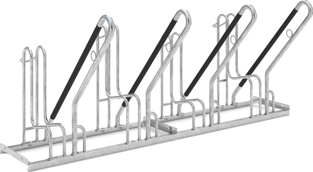 Fahrrad-Anlehnparker einseitig, verzinkt L 2000 mm, 4 Plätze Produktbild img1 L
