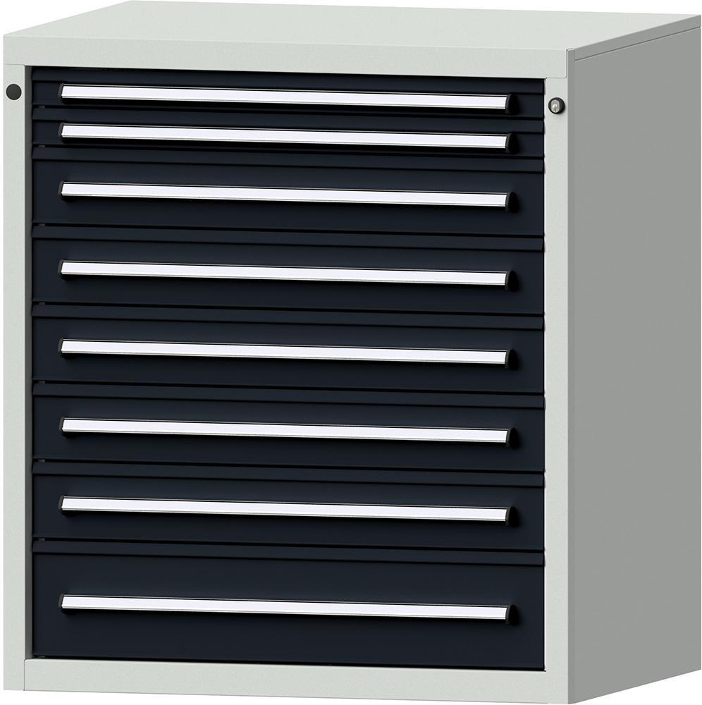 Format Schubladenschrank B910xT700xH1000mm RAL7035/7016 8 Schubladen 75kg Produktbild img1 L