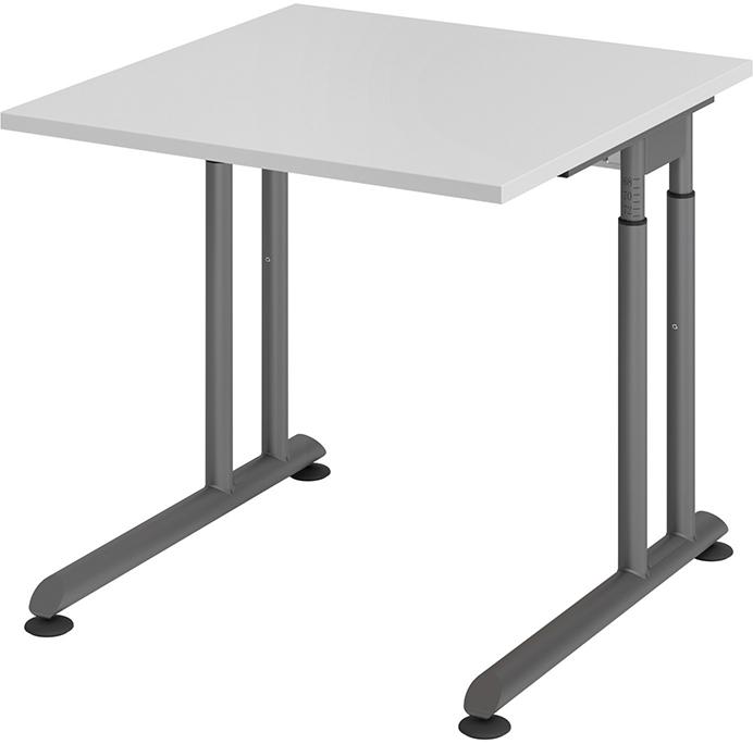 Schreibtisch C-Fuß 800x800 mm Grau Produktbild img1 L