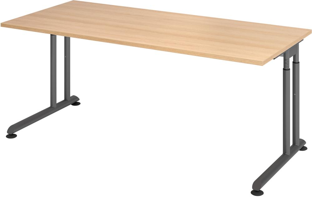 Schreibtisch C-Fuß 1800x800 mm Eiche Produktbild img1 L