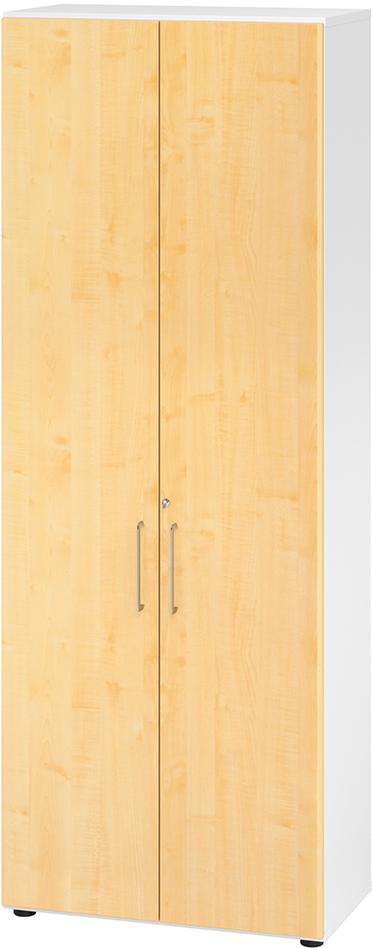 Schrank 6 Ordnerhöhen 800x420x2156 mm Weiß/Ahorn Produktbild img1 L