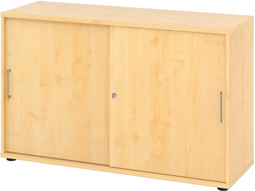 Schiebetürenschrank 2 Ordnerhöhen 1200x420x748 mm Ahorn Produktbild img1 L