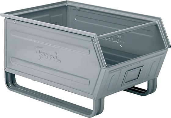 STAHLBEHÄLTER GR.5 GRAU RAL7000 MM B=450 T=700 H=390 Produktbild img1 L