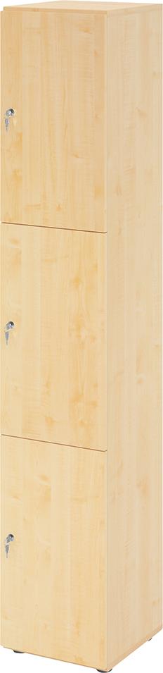 Schließfachschrank V264L3 B400xT420xH2156 mm 6 OH 3 Fächer Ahorn Produktbild img1 L