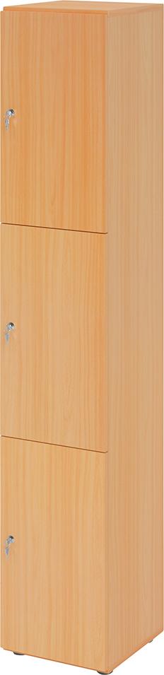 Schließfachschrank V264L3 B400xT420xH2156 mm 6 OH 3 Fächer Buche Produktbild img1 L