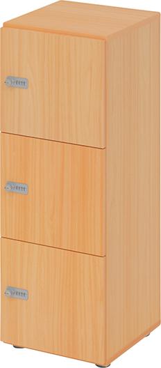 Schließfachschrank V234L3 B400xT420xH1110 mm 3OH 3Fächer Zahlenschloss Buche Produktbild img1 L